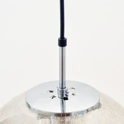 Pamono Mid-Century Modern Air-Bubbled Glass Globe Pendant Light from Limburg, 1970s><noscript><img width=