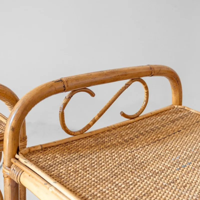 Best Pamono Mid-Century Modern Bamboo Side Tables, Italy, 1960s, Set of 2