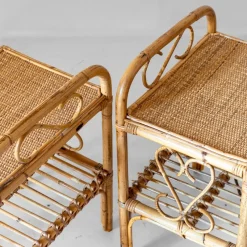 Best Pamono Mid-Century Modern Bamboo Side Tables, Italy, 1960s, Set of 2