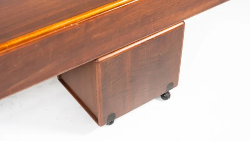 Pamono Mid-Century Modern Bed with Nightstands attributed to Fabio Lenci for Bernini, Italy, 1970s> Beds & Bedroom Sets