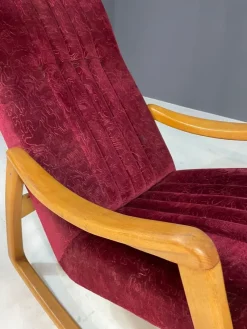 Pamono Mid-Century Modern Bentwood Rocking Chair by Ton, Czechoslovakia, 1960s><noscript><img width=