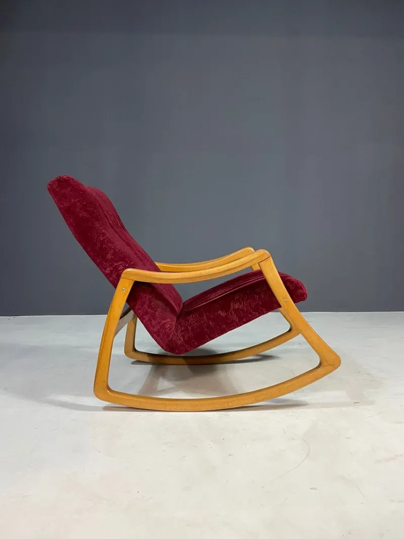 Pamono Mid-Century Modern Bentwood Rocking Chair by Ton, Czechoslovakia, 1960s> Rocking Chairs