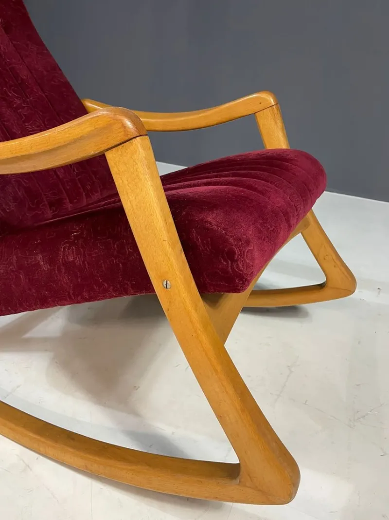 Pamono Mid-Century Modern Bentwood Rocking Chair by Ton, Czechoslovakia, 1960s> Rocking Chairs