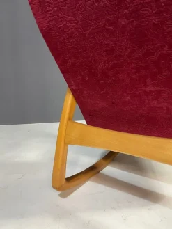 Pamono Mid-Century Modern Bentwood Rocking Chair by Ton, Czechoslovakia, 1960s><noscript><img width=