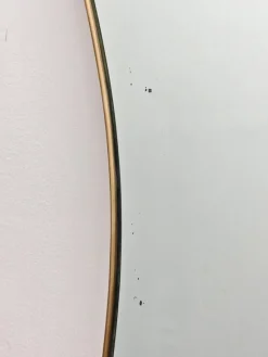 Clearance Pamono Mid-Century Modern Bevelled Mirror with Brass Frame by Gio Ponti, 1950s