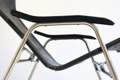 Pamono Mid-Century Modern Black Leather Rocking Chair by Takeshi Nii, 1960s><noscript><img width=