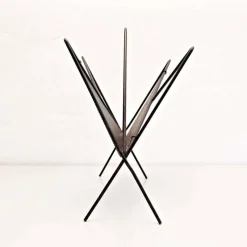 Hot Pamono Mid-Century Modern Black Metal Magazine Holder by Mathieu Matégot, 1950s
