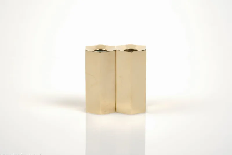 Pamono Mid-Century Modern Brass Candlesticks by Westerås Sweden, 1950s, Set of 2> Candleholders