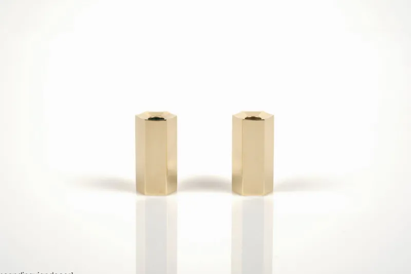 Pamono Mid-Century Modern Brass Candlesticks by Westerås Sweden, 1950s, Set of 2> Candleholders