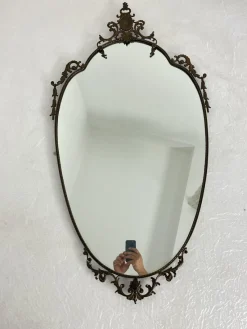 Outlet Pamono Mid-Century Modern Brass Wall Mirror, 1960s