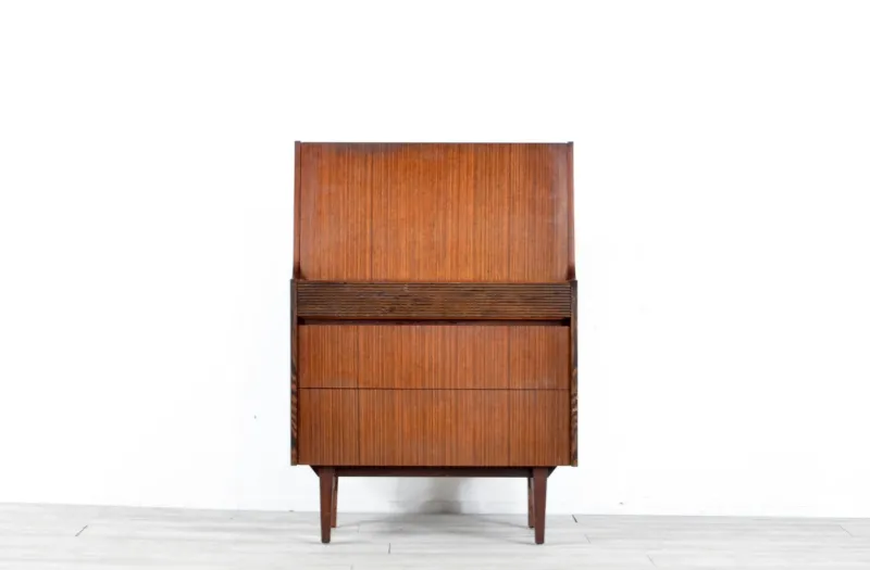 Pamono Mid-Century Modern British Teak Secretaire from Elliots of Newbury, 1960s> Secretaires