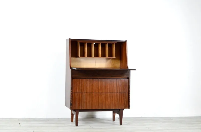 Pamono Mid-Century Modern British Teak Secretaire from Elliots of Newbury, 1960s> Secretaires