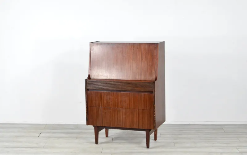 Pamono Mid-Century Modern British Teak Secretaire from Elliots of Newbury, 1960s> Secretaires