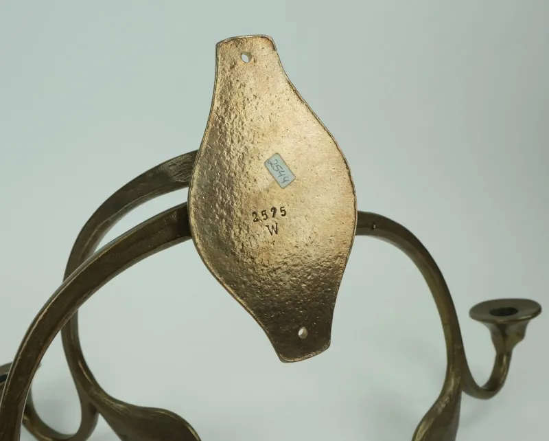 Best Pamono Mid-Century Modern Brutalist Bronze Wall Candleholder with 3 Swivel Arms, 1960s-1970s