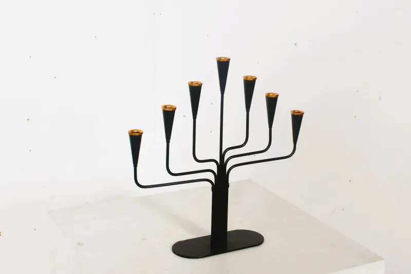 Pamono Mid-Century Modern Candleholders by Gunnar Ander for Ystad-Metall, 1960s, Set of 3> Candleholders