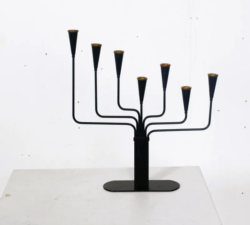 Pamono Mid-Century Modern Candleholders by Gunnar Ander for Ystad-Metall, 1960s, Set of 3> Candleholders
