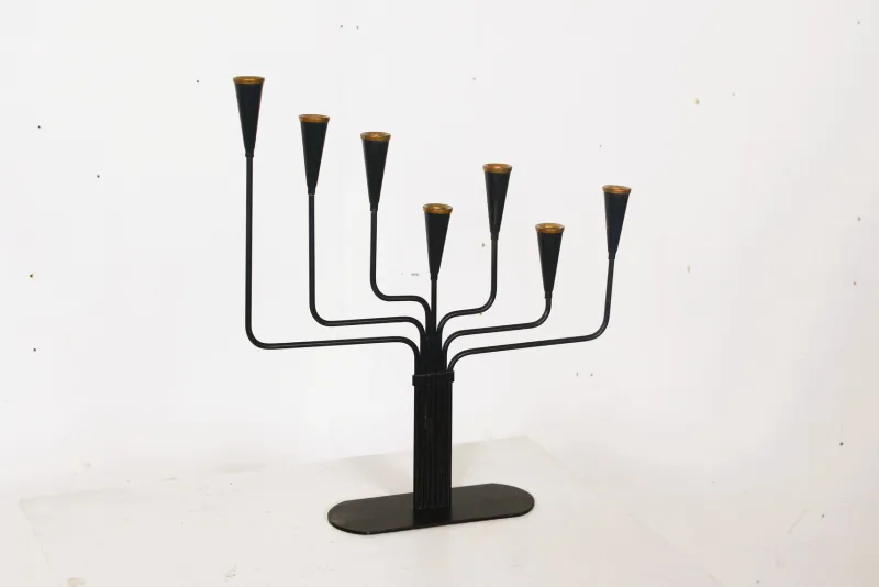 Pamono Mid-Century Modern Candleholders by Gunnar Ander for Ystad-Metall, 1960s, Set of 3> Candleholders