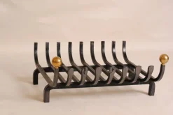 Outlet Pamono Mid-Century Modern Cast Iron Log Holder for Fireplace, 1960s