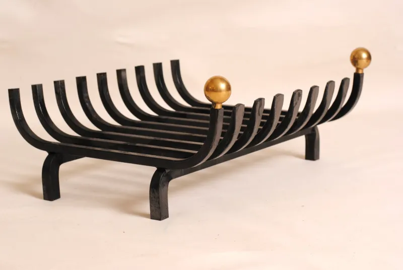 Outlet Pamono Mid-Century Modern Cast Iron Log Holder for Fireplace, 1960s