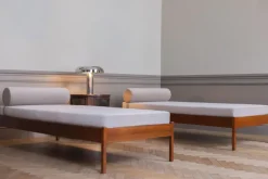 New Pamono Mid-Century Modern Chaise Lounge in Teak