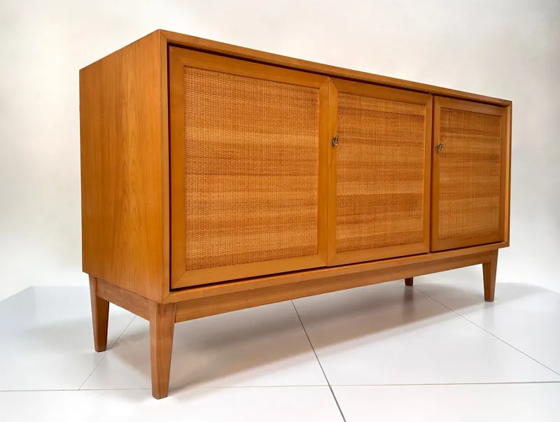 Online Pamono Mid-Century Modern Cherry Sideboard with Woven Front, West Germany, 1965