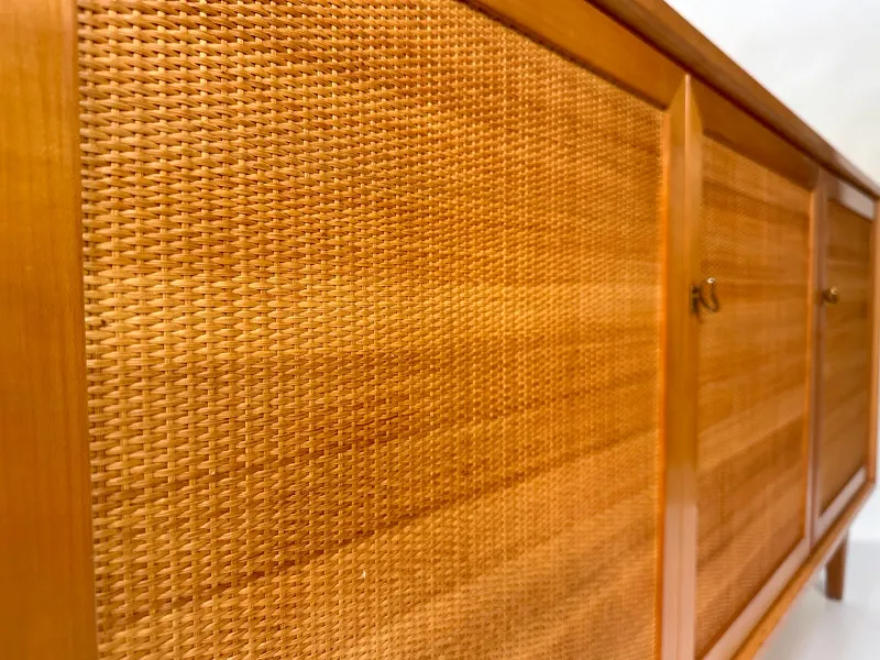Online Pamono Mid-Century Modern Cherry Sideboard with Woven Front, West Germany, 1965
