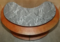 New Pamono Mid-Century Modern Clad Home Cocktail Bar and Stools, Set of 3