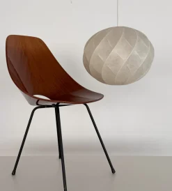 New Pamono Mid-Century Modern Cocoon Pendant Light from Goldkant Leuchten, 1970s