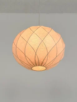 New Pamono Mid-Century Modern Cocoon Pendant Light from Goldkant Leuchten, 1970s