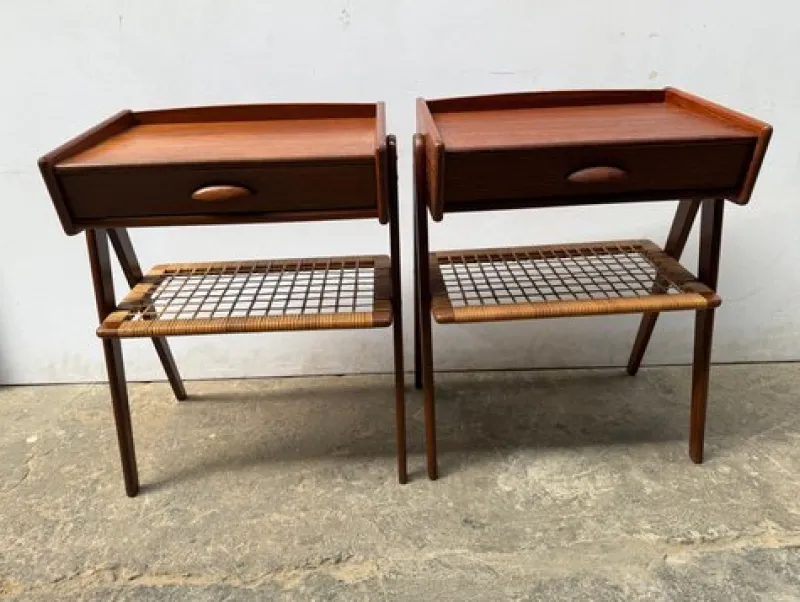 Sale Pamono Mid-Century Modern Danish Teak Nightstands by Søren Rasmussen, 1964, Set of 2