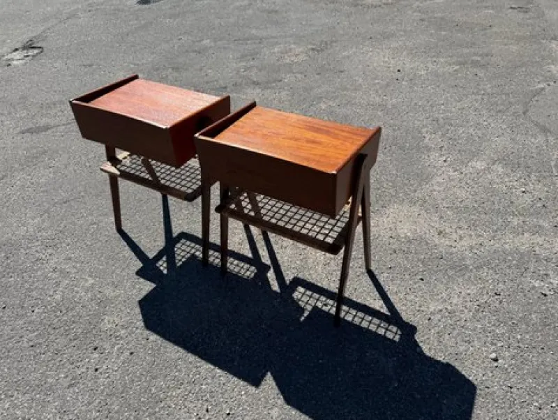 Sale Pamono Mid-Century Modern Danish Teak Nightstands by Søren Rasmussen, 1964, Set of 2