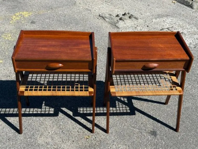 Sale Pamono Mid-Century Modern Danish Teak Nightstands by Søren Rasmussen, 1964, Set of 2