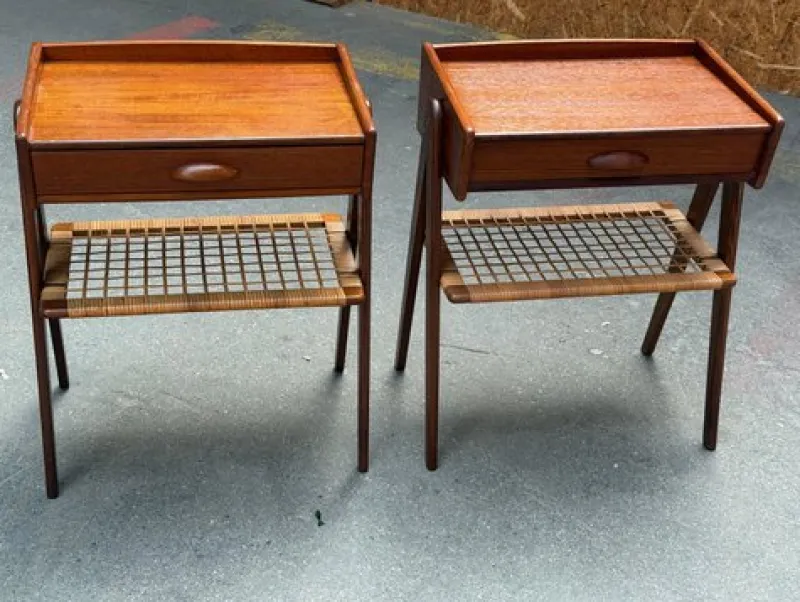 Sale Pamono Mid-Century Modern Danish Teak Nightstands by Søren Rasmussen, 1964, Set of 2