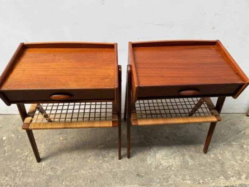 Sale Pamono Mid-Century Modern Danish Teak Nightstands by Søren Rasmussen, 1964, Set of 2