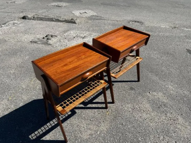 Sale Pamono Mid-Century Modern Danish Teak Nightstands by Søren Rasmussen, 1964, Set of 2
