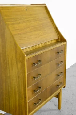 Pamono Mid-Century Modern Danish Teak Secretary, 1960s><noscript><img width=