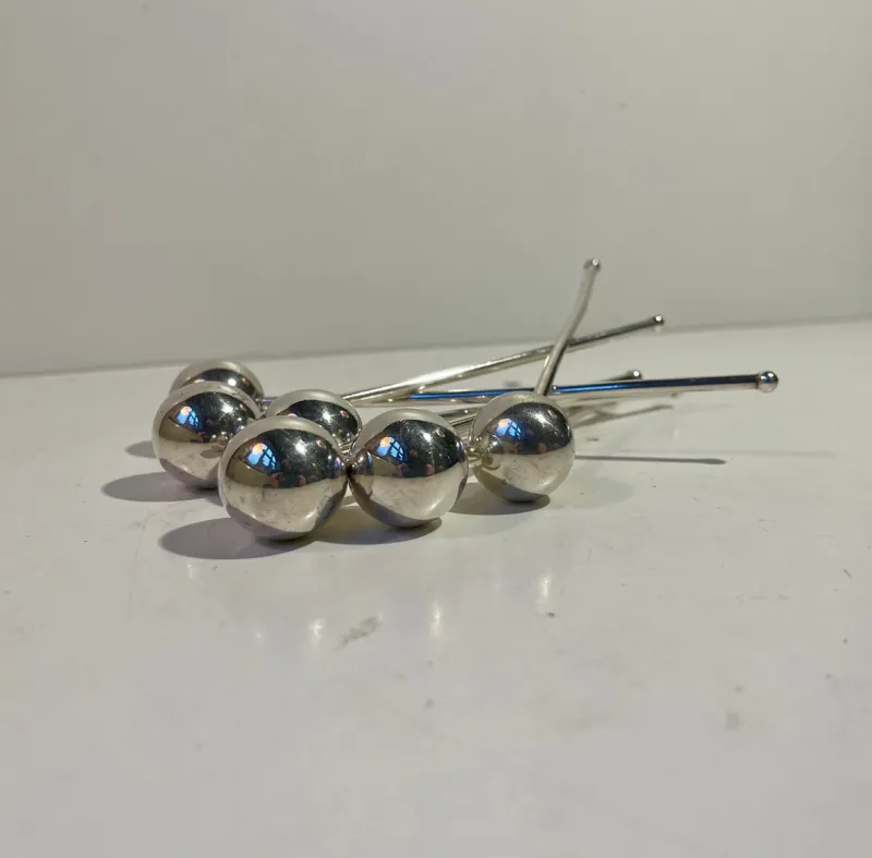 Pamono Mid-Century Modern Danish Drink Stirrers from Absa, 1960s, Set of 6> Cutlery & Serving Utensils