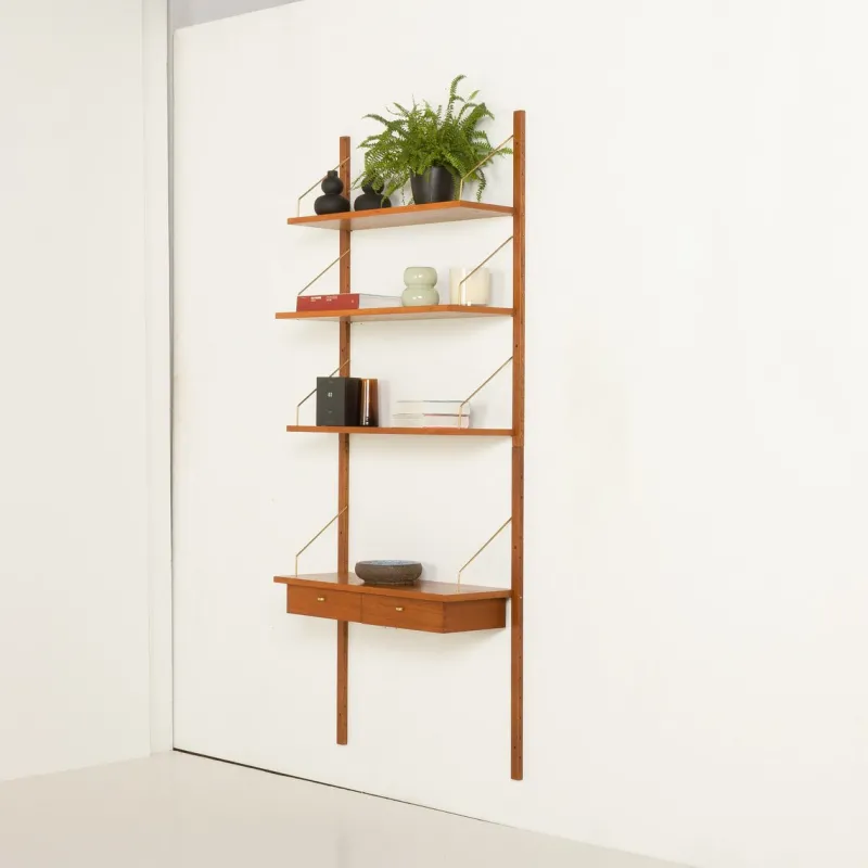 Pamono Mid-Century Modern Danish Wall Unit in Teak, 1960s> Shelves & Wall Units