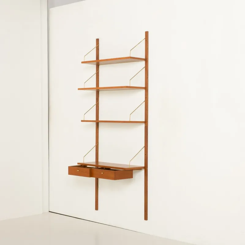 Pamono Mid-Century Modern Danish Wall Unit in Teak, 1960s> Shelves & Wall Units