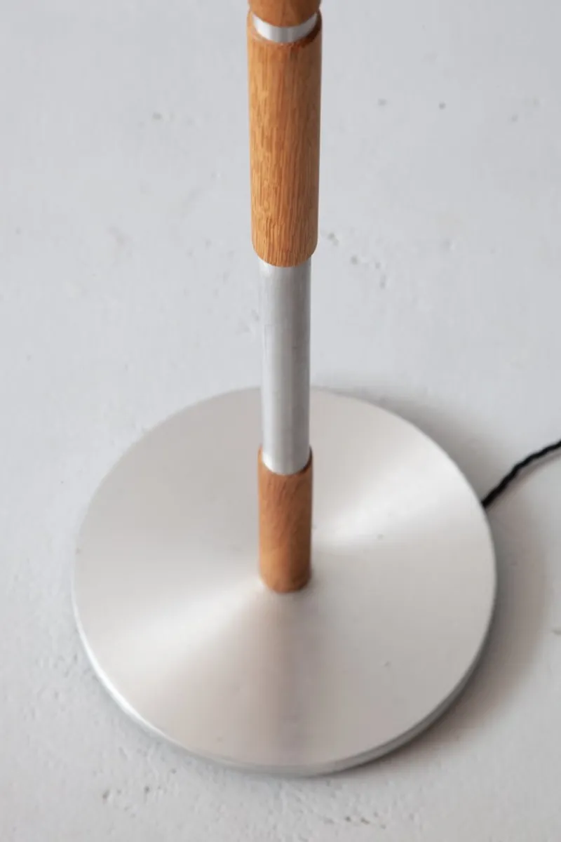 Pamono Mid-Century Modern Danish Oak and Chrome Floor Lamp, 1960s> Floor Lamps