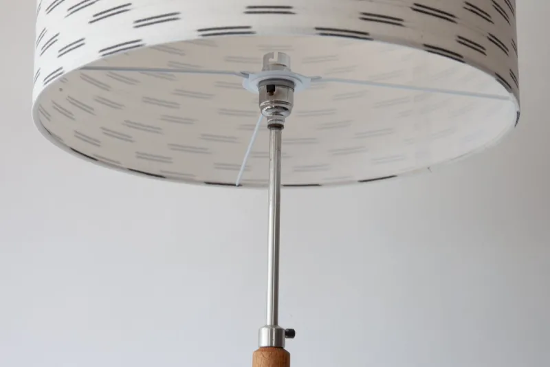 Pamono Mid-Century Modern Danish Oak and Chrome Floor Lamp, 1960s> Floor Lamps