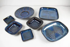 Pamono Mid-Century Modern Danish Dishes in Stoneware from Søholm, 1960s, Set of 17><noscript><img width=