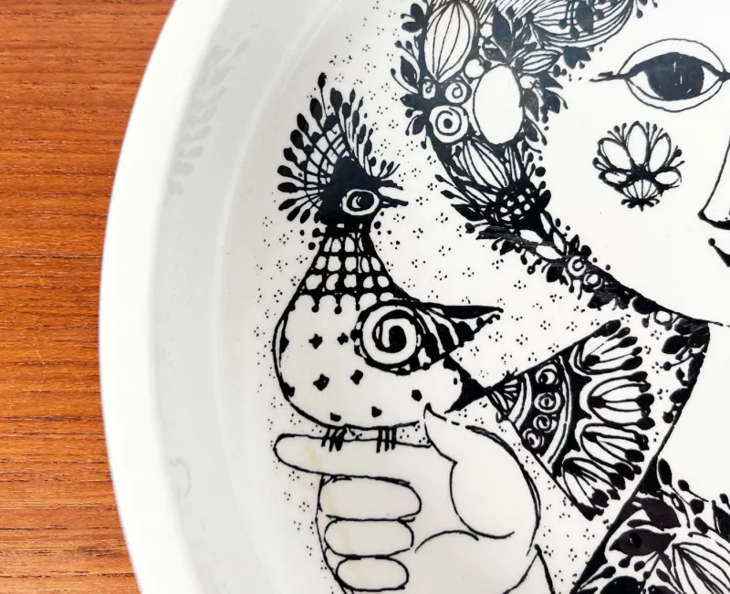 Pamono Mid-Century Modern Danish Flora Bowl by Bjørn Wiinblad for Nymölle, Denmark, 1960s> Bowls
