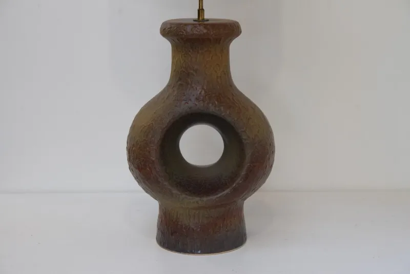 Pamono Mid-Century Modern Danish Circular Stoneware Floor Lamp, 1960s> Floor Lamps