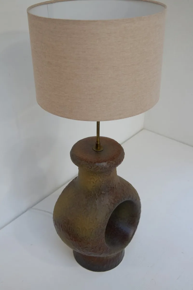 Pamono Mid-Century Modern Danish Circular Stoneware Floor Lamp, 1960s> Floor Lamps
