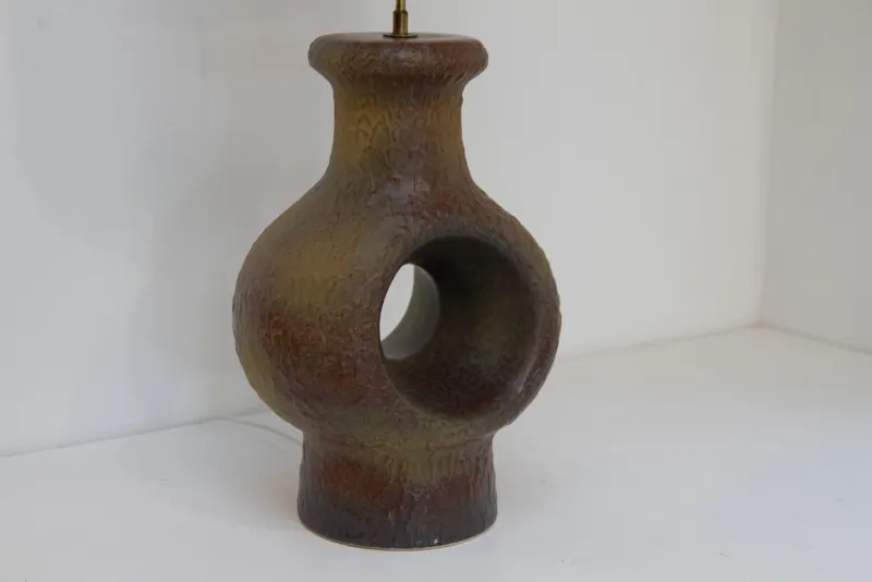 Pamono Mid-Century Modern Danish Circular Stoneware Floor Lamp, 1960s> Floor Lamps