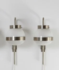Pamono Mid-Century Modern Delta Wall Lights by Sergio Mazza for Artemide, 1960s, Set of 2><noscript><img width=