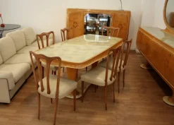 Clearance Pamono Mid-Century Modern Dining Room Set by Vittorio Dassi, 1950s, Set of 9