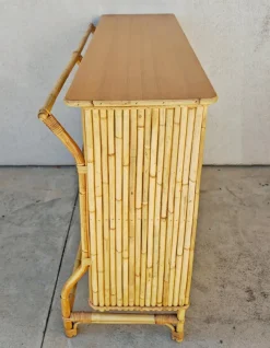 Hot Pamono Mid-Century Modern Dry Bar in Bamboo by Tito Agnoli, 1950s