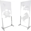 Pamono Mid-Century Modern Engraved Glass Panels, 1950s, Set of 2
